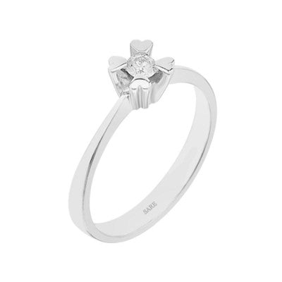 0.12 Karat Pırlanta Altın Tektaş Yüzük-SP-17R0050