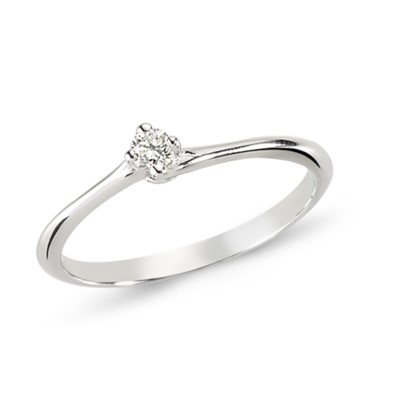 Pırlanta 0.08 Karat Altın Tektaş Yüzük-GY74