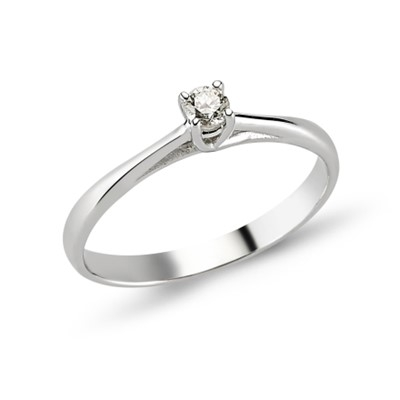 Pırlanta Altın 0,12 Karat Tektaş Yüzük