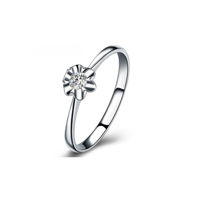 Pırlanta Altın 0.08 Karat Tektaş Yüzük