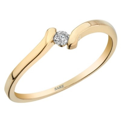 Pırlanta Altın 0.10 Karat Tektaş Yüzük Jolly