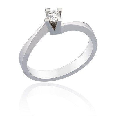 Pırlanta Altın 0.10 Karat Tektaş Yüzük Rebecca