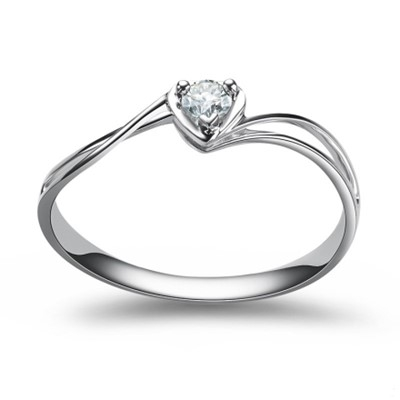 Pırlanta Altın 0.10 Karat Tektaş Yüzük