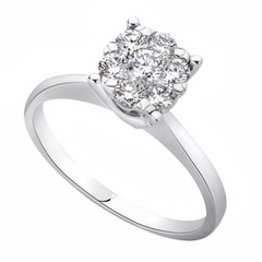 Pırlanta Altın 0.60 Karat Tektaş Efekt Yüzük