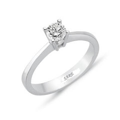 Pırlanta Tektaş Yüzük 0.20 Karat Altın