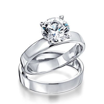 Pırlanta Tektaş ve Alyans Set