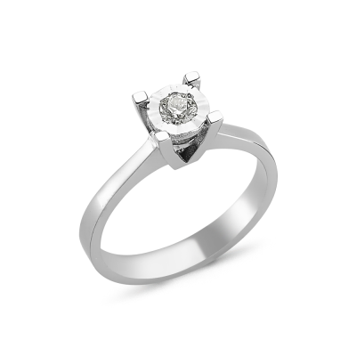 Pırlanta Altın 0,50 Karat Görünümlü Tektaş Yüzük