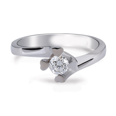 Pırlanta Altın 0.07 Karat Tektaş Yüzük